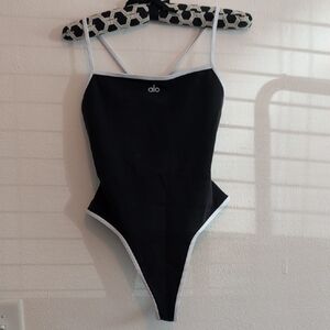 ALO Yoga Black and White Bodysuit